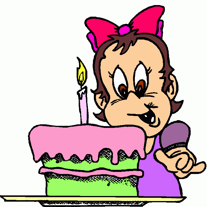 Menina com bolo para colorir e imprimir