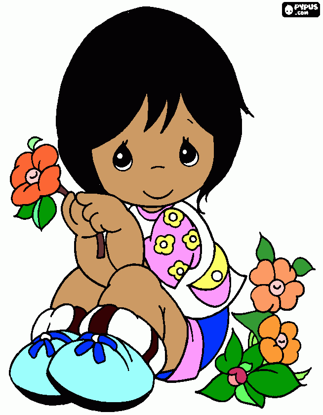 menina dia das crianças para colorir e imprimir