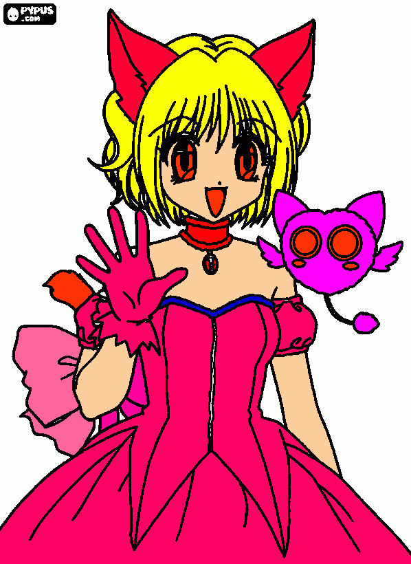 Menina Gata. para colorir e imprimir