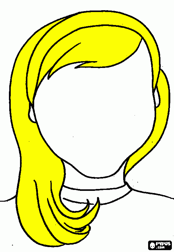 menina loira para colorir e imprimir