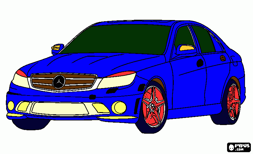 mercedes antiga para colorir e imprimir