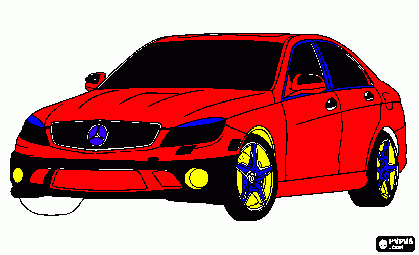 mercedes benzs para colorir e imprimir