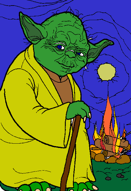 mestre yoda para colorir e imprimir