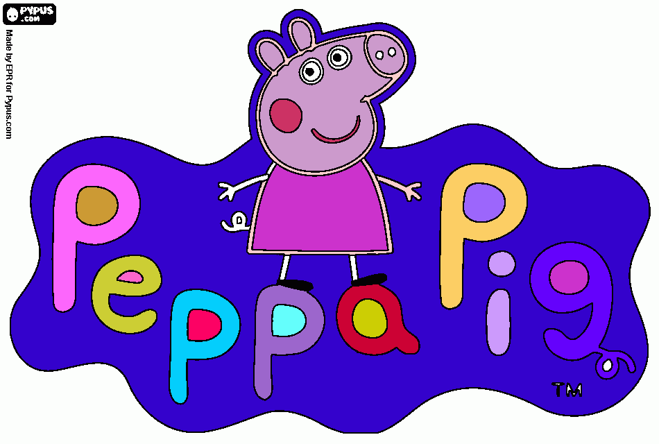meu desenho da peppa para colorir e imprimir