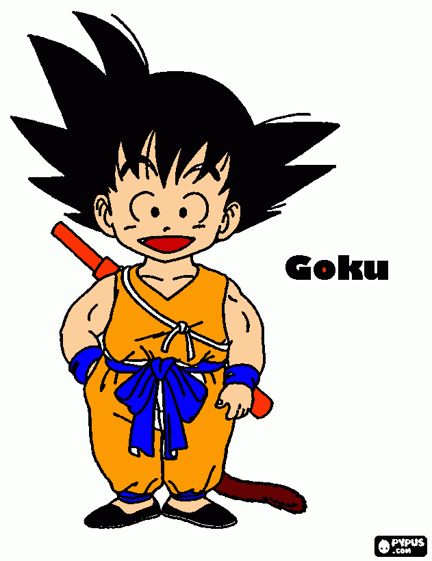 meu desenho do gokuuuuu para colorir e imprimir