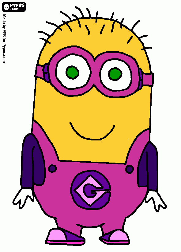 Meu minion é minian !!!  para colorir e imprimir