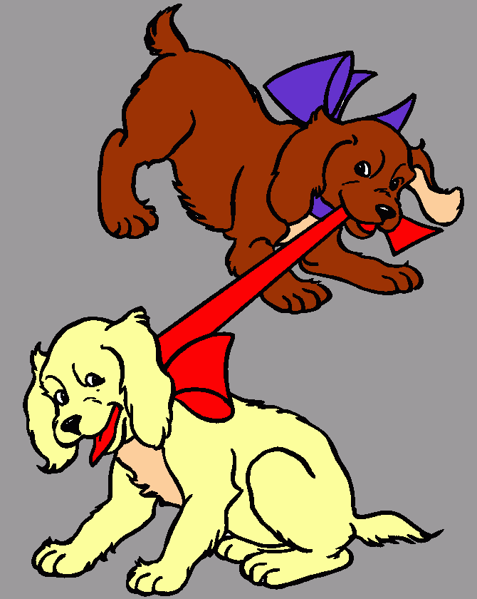 meus animais de estimação brincando de cabo de guerra... para colorir e imprimir