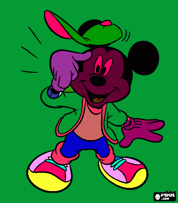 Mickey doidão para colorir e imprimir