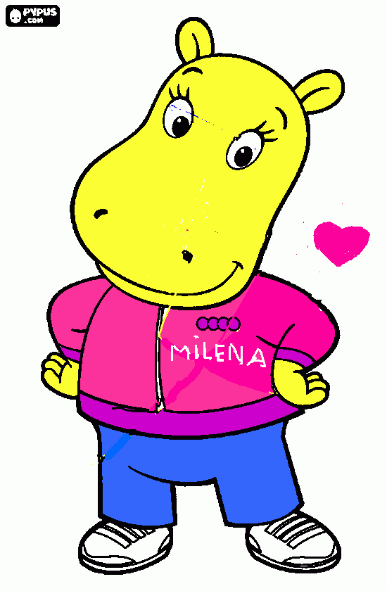 Milena e Tacha para colorir e imprimir