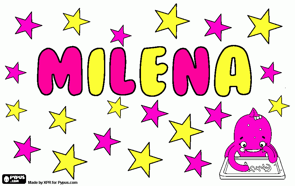 milena para colorir e imprimir