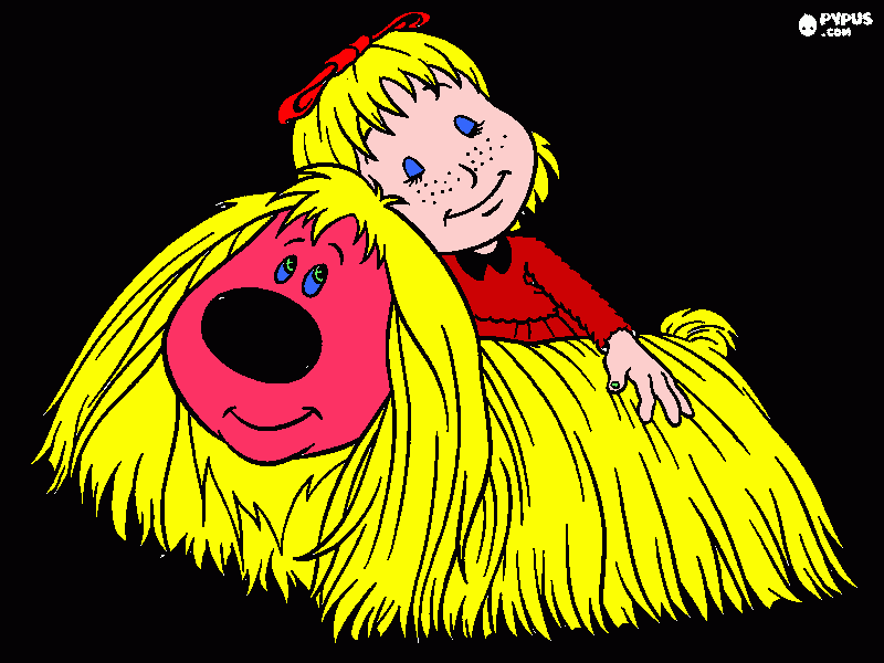 mili  e malu para colorir e imprimir