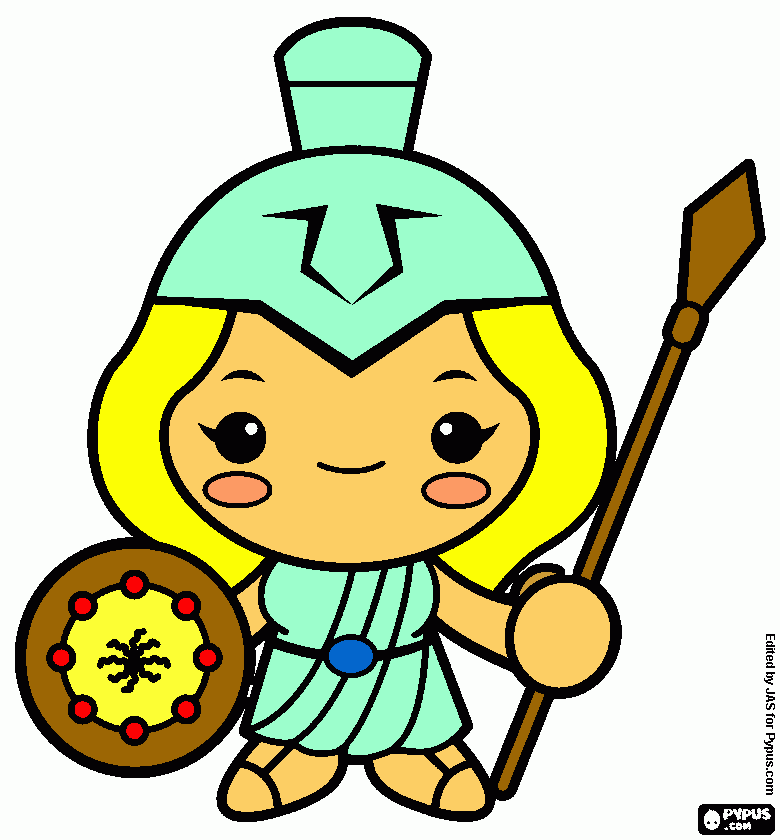 minerva para colorir e imprimir