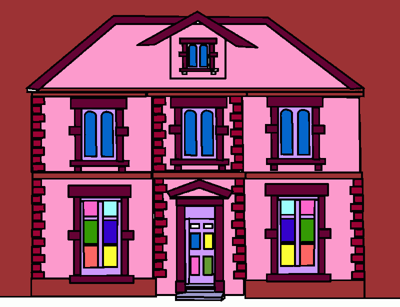 minha casa linda para colorir e imprimir