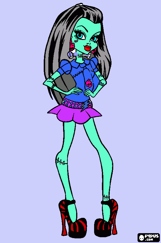 Minha monster hingh favorita para colorir e imprimir