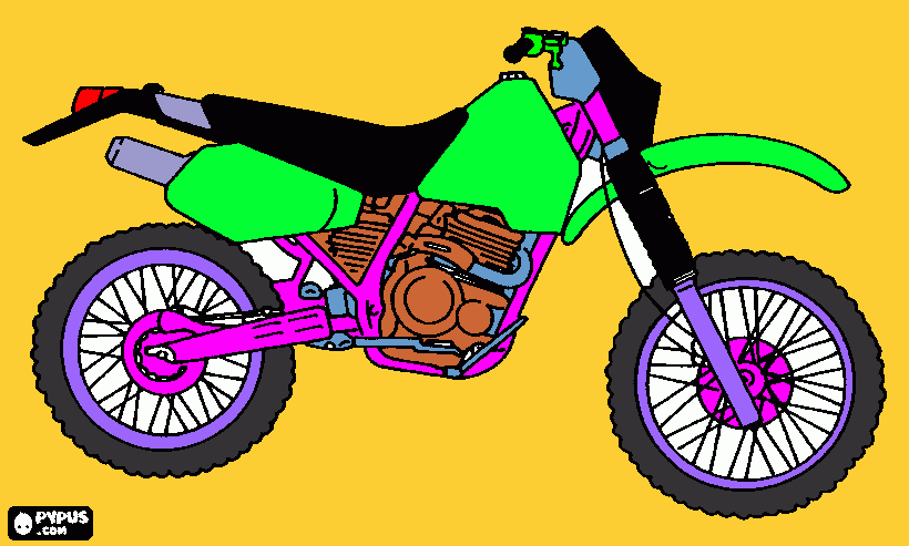 minha moto para colorir e imprimir