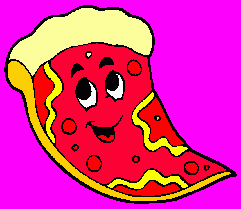 minha pizza de presunto e queijo... para colorir e imprimir