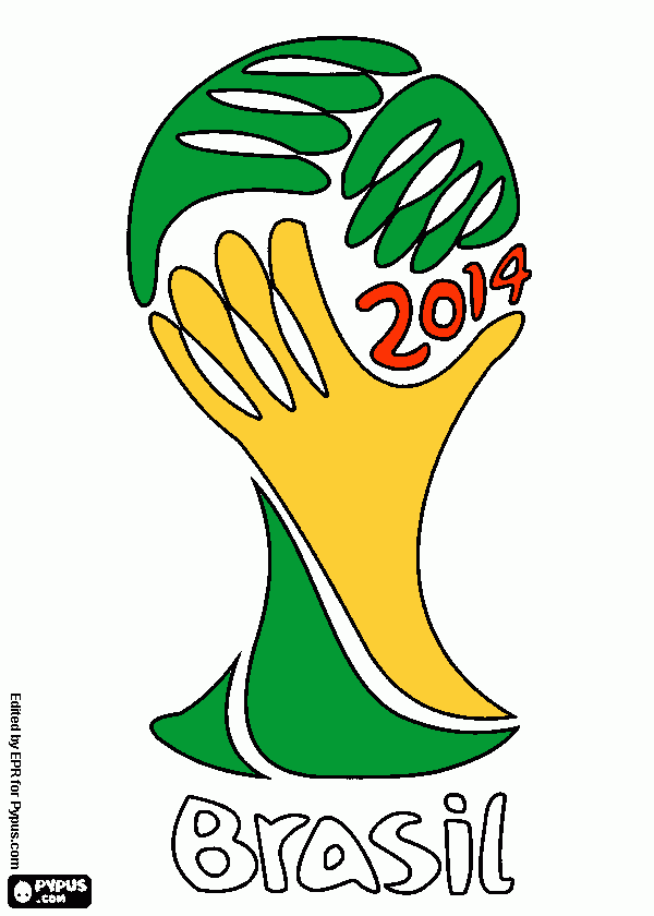 minha TAÇA DA COPA 2014 para colorir e imprimir