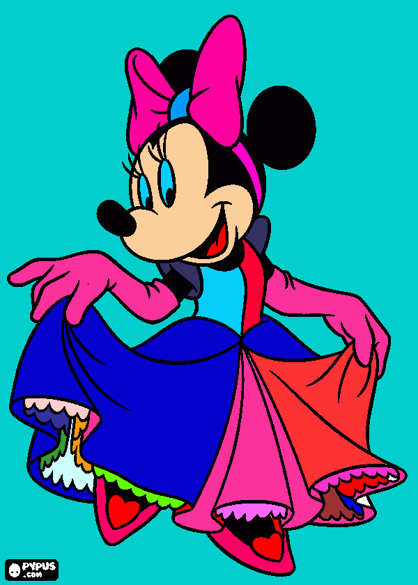 minie colorida para colorir e imprimir