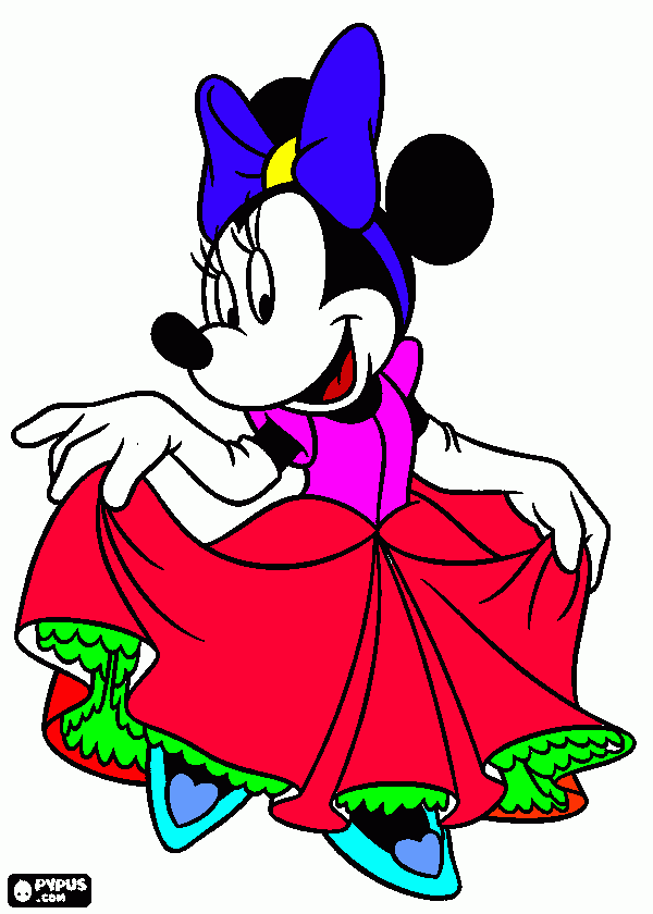 Minie princesa para colorir e imprimir