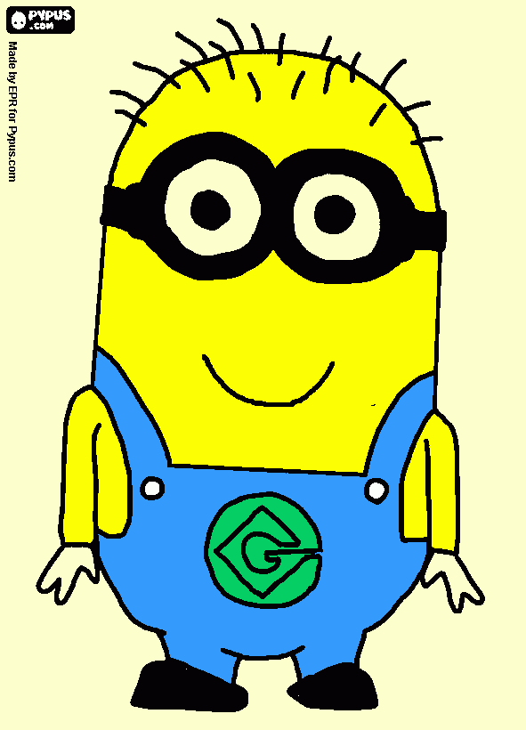 minion de dois olho para colorir e imprimir