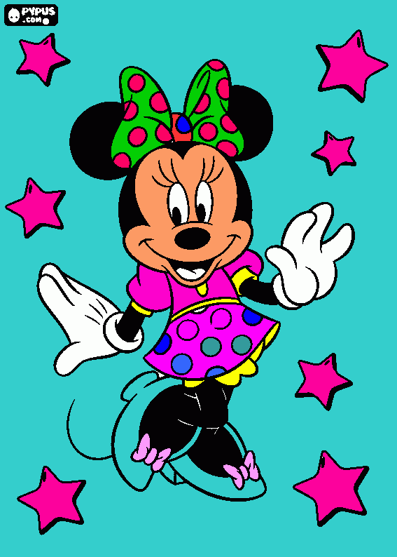 minni mouse  para colorir e imprimir