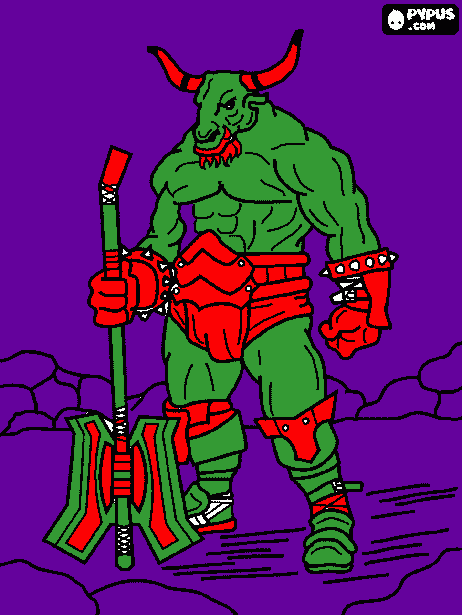 minotauro para colorir e imprimir