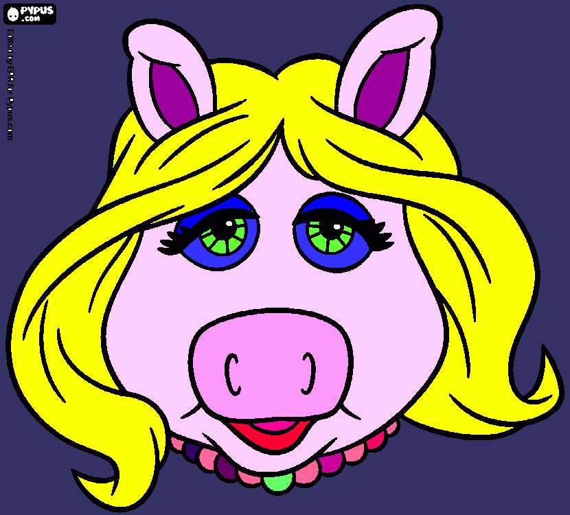 miss piggi para colorir e imprimir
