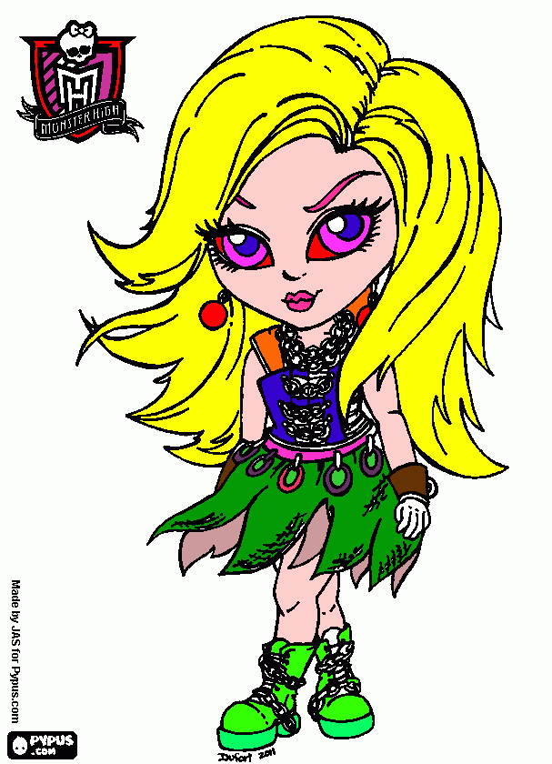 Mocinha Rebeldi para colorir e imprimir