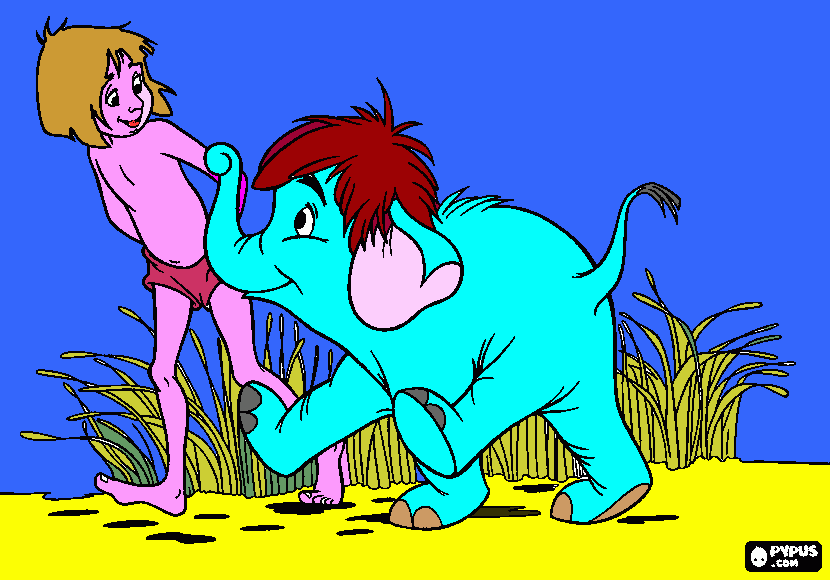 MOGLIN O MENINO LOBO para colorir e imprimir