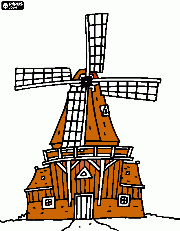 moinho para colorir e imprimir