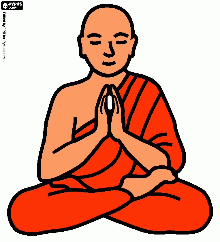 Monge para colorir e imprimir