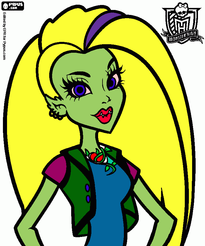 monster High da primavera para colorir e imprimir