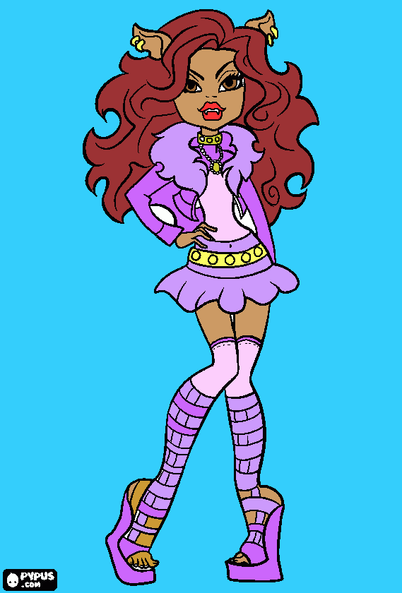 monster high de beatriz para camille bianca para colorir e imprimir