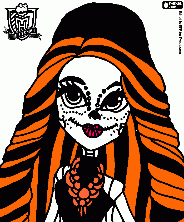 monster high esquilita  para colorir e imprimir