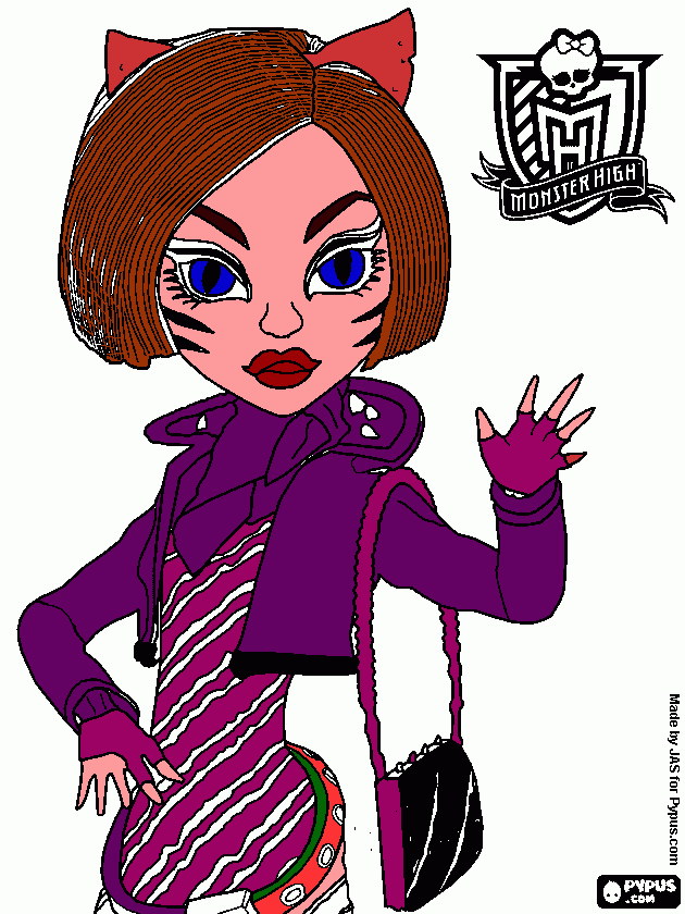 monster high gata para colorir e imprimir