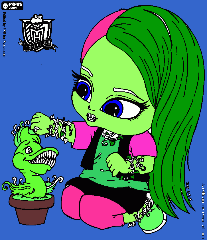 monster  high  venus  mc  flytrap para colorir e imprimir