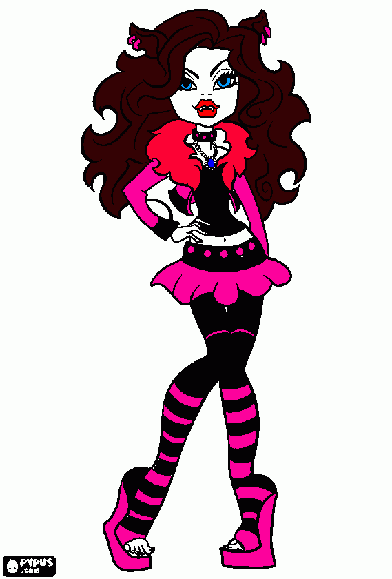 monster hihg para colorir e imprimir