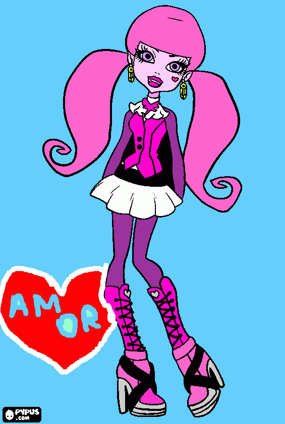 monster hing Draculaura para colorir e imprimir
