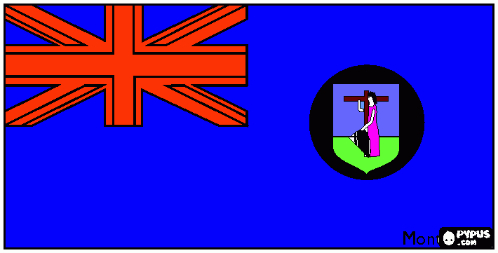montserrat  ou monserrate  territorio  britânico   para colorir e imprimir