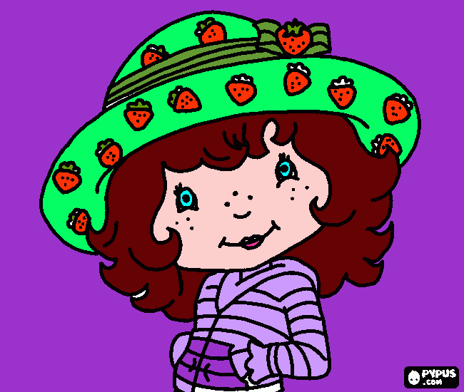 moranguinho com seu chapeu para colorir e imprimir