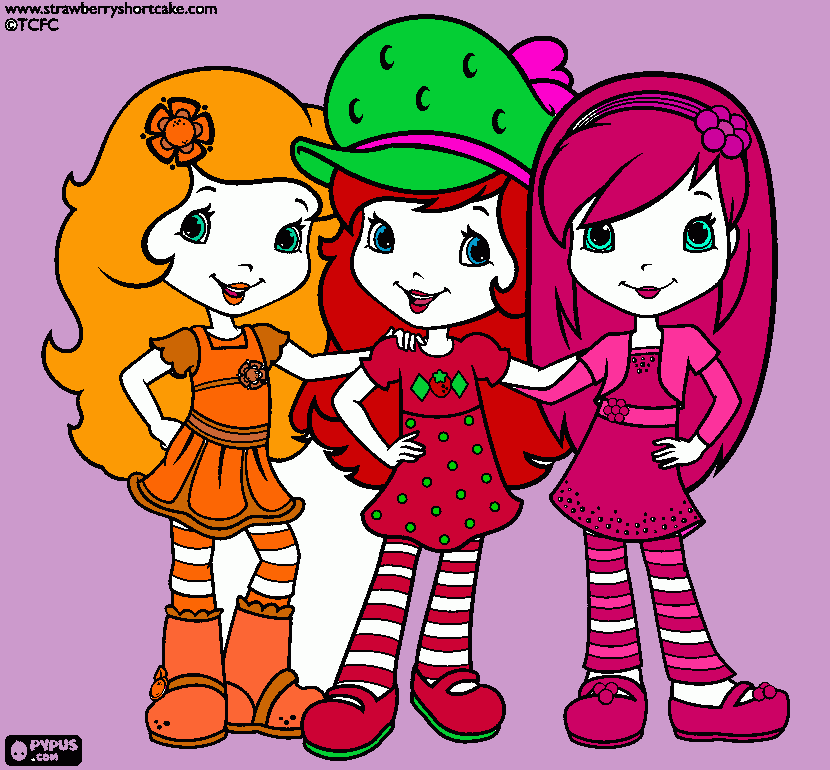 moranguinho e suas amigas para colorir e imprimir