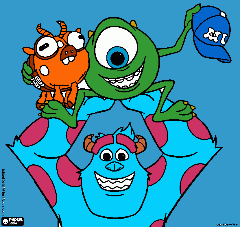 mosntros a universidade para colorir e imprimir