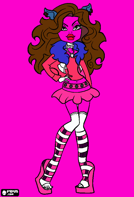 moster hair a mais linda das bonecas kkkkk para colorir e imprimir