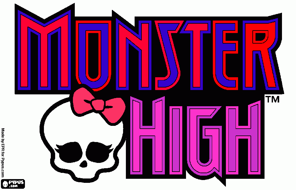 mostros high para colorir e imprimir