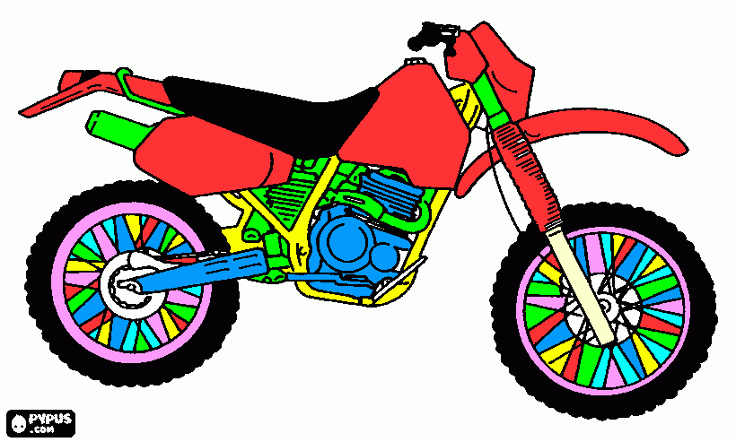 MOTO COLORIDA - para imprimir , desenho MOTO COLORIDA 