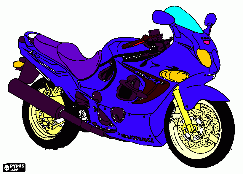 moto irada para colorir e imprimir