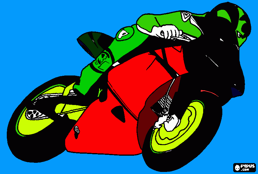 moto ninja Kawasaki para colorir e imprimir