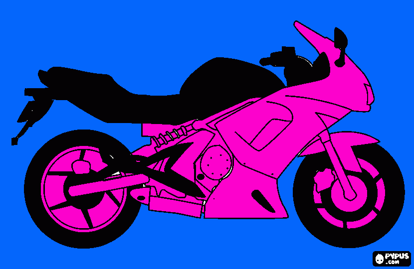 moto ninja para colorir e imprimir