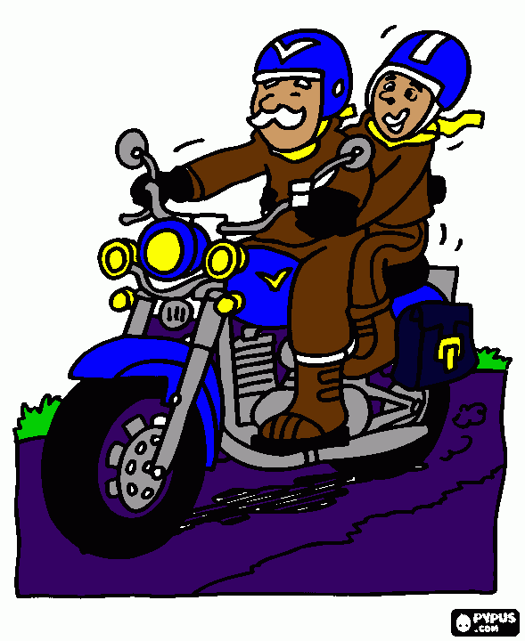 moto pintada para colorir e imprimir