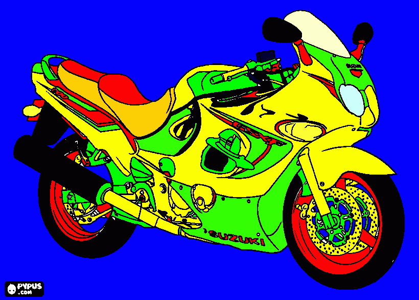 moto show para colorir e imprimir